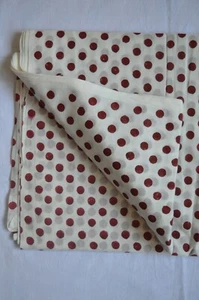 2.5 Yard Indian Hand-Block New Polka Dot Print Fabric 100% Cotton Print_1431* - Picture 1 of 6