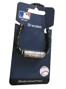 MLB LA Dodgers Bracelet Black And Stainless Steel - Picture 1 of 6
