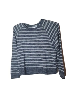 Camisa Top Magaschoni Nueva Con Etiquetas Para Mujer Azul Marino Blanco Tejido a Rayas Talla XL NUEVA T22 Foto 1 de 4