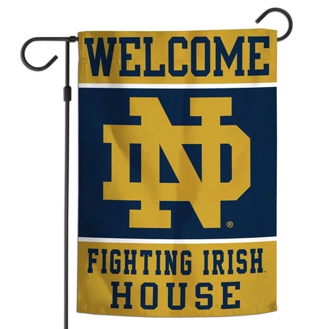 NOTRE DAME FIGHTING IRISH WELCOME 12"X18" GARDEN FLAG NEW WINCRAFT 🍀 Cover
