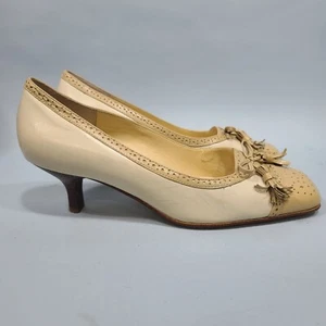 Aerosoles Suitn Damen-Pumpschuh mit hohem Absatz und Quaste Größe 9 beige weiß - Bild 1 von 11