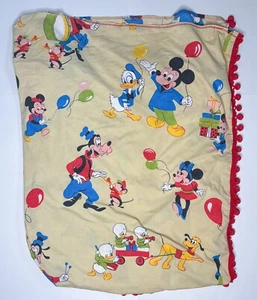 Vintage Wamsutta Disney Twin Tagesdecke Mickey Mouse Schneider Stoff BESCHÄDIGT LESEN - Bild 1 von 17