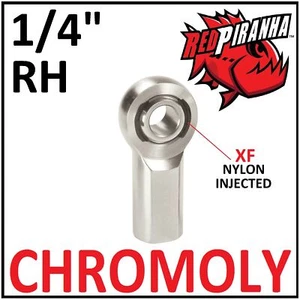 RH 1/4-28 BORE 1/4 CHROMOLY FEMALE HEIM JOINT LINKAGE ROD END BALL STEERING DRAG - Picture 1 of 1