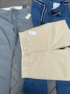 Gap Youth Size 14 NEW with TAGS Khaki Shorts & Gray (School) Pants + extra pants - Picture 1 of 12