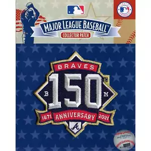 2021 Major League Baseball Atlanta Braves 150th Anniversary Embroidered Patch - Picture 1 of 3