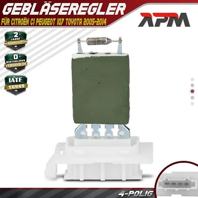 Resistenza Soffiatore Abitacolo per Citroen C1 Peugeot 107 Toyota Aygo 2005-2014 - Immagine 1 di 4