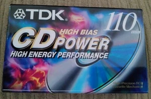 TDK 110 Minute CD Power High Bias Cassette Tape New Sealed - Picture 1 of 1