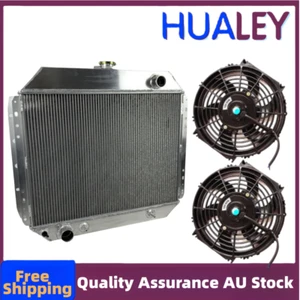 Aluminum Radiator+Fan Fit 1966-79 FORDF-100/F-150/F-250/F-350 Bronco TRUCK AT/MT - Picture 1 of 9
