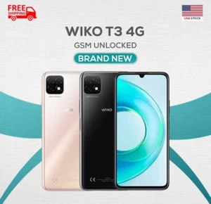 Lote 10 Phones Wiko T3 Unlocked Cell Phone 6.6" 128 GB/4 GB 48MP 5000mAh MT6765 - Picture 1 of 8