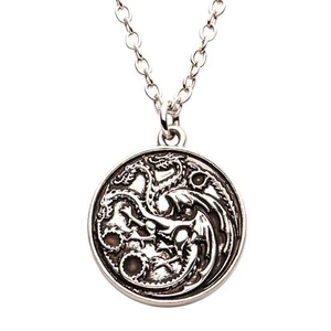 "CADENA COLLAR COLGANTE SIGILO HOUSE OF THE DRAGON TARGARYEN - 0,7"" x 0,7"" - Imagen 1 de 4