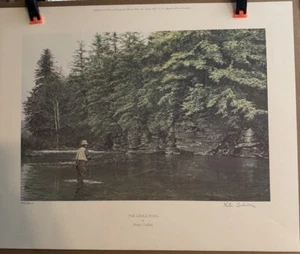 "The Ledge Pool” Peter Corbin S/N 124/400 LE Fishing Sporting Art Print 1988 - Picture 1 of 6