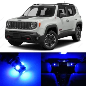 11 x Blue LED Interior Light Package For 2015 - 2018 Jeep Renegade + PRY TOOL - Picture 1 of 7