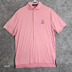 Rlx Ralph Lauren Poloshirt Herren Medium Pfirsich Weiß Streifen Kurzarm Golf - Bild 1 von 11