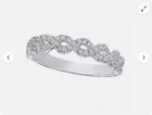 1/4 Ct Natural Diamond Braided Wedding Band Ring In 14k White Gold