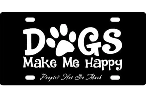 Dog Meet Me Happy Aluminium License Plate Dog Paw For Car, Truck 6" by 12" - Picture 1 of 6