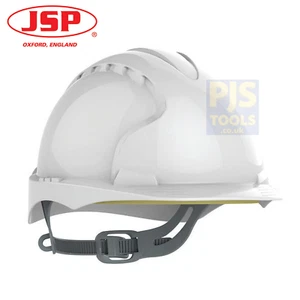 JSP EVO2 white vented mid peak comfort hard hat safety helmet slip ratchet - Picture 1 of 3