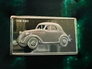 Franklin Mint Silver Bar Mini Ingot 1975 Centennial Car Classic 1936 Fiat bug - Picture 1 of 4