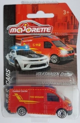 MAJORETTE · VOLKSWAGEN VW CRAFTER VAN · FIRE BRIGADE · 1:64 · BRAND NEW & SEALED - Image 1 of 2