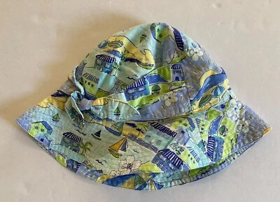 NWT Gymboree Vacation Time Sz 5-7 Seaside Scenic Blue Bucket Hat L/XXL - Image 1 of 3