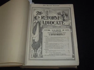 1902 MARCH-APRIL THE REFORM ADVOCATE WEEKLY MAGAZINE BOUND VOLUME - KD 944M - Picture 1 of 12