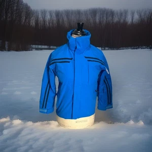 Karbon Damen kleine isolierte Winterjacke Trichterausschnitt Größe 8 blau - Bild 1 von 6