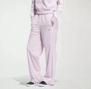 Adidas Women's Y2K Glam Velour Wide-Leg Pants - Clear Pink Size L Pink - Picture 1 of 8