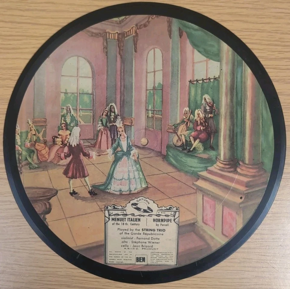 ULTRA RARE SATURN Picture Record 10" 78 RPM - The String Trio - 1940s - Image 1 of 2