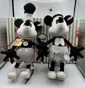 DISNEY MICKEY & MINNIE STEAMBOAT WILLIE STUFFED FIGURES NEW (CP2016822) - Picture 1 of 11