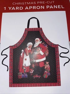 Lugar y Hora Navidad - PANEL DELANTAL PRECORTADO 1 YARDA - SANTA Y SEÑORA CLAUS Algodón - Imagen 1 de 3