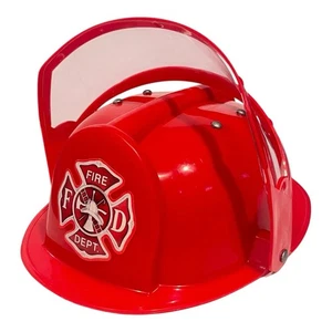 Kids Firefighter Fire Chief Helmet Hat Costume Dress Up Preschool Toddler - Picture 1 of 5