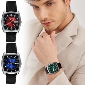 Presage grünes Zifferblatt braunes Lederarmband Herrenuhr H " - Bild 1 von 17