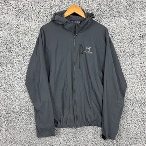 Arc'teryx Squamish Hoody Mens Large Gray Jacket Hooded Full Zip Windbreaker L - Picture 1 of 14