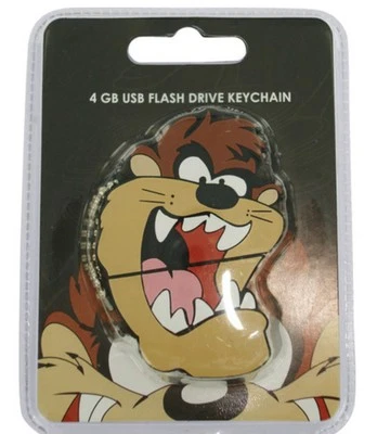 Looney Tunes "Tasmanian Devil" 4 GB USB 2.0 Flash Drive Keychain b7 - Image 1 of 3