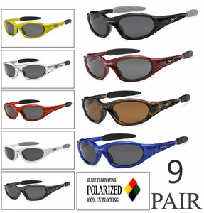 9 Pairs X-Loop Polarized Lens Sport Cycling Fishing Running UV400 Sunglasses - Picture 1 of 4