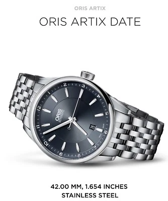 ORIS ARTIX Date 42mm, Full Steel Watch  RRP $2200 .Selling In  Australia Only - Image 1 of 4