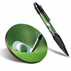 1 x Round Coaster & 1 Pen - Golf Course Club Ball Sport #14601