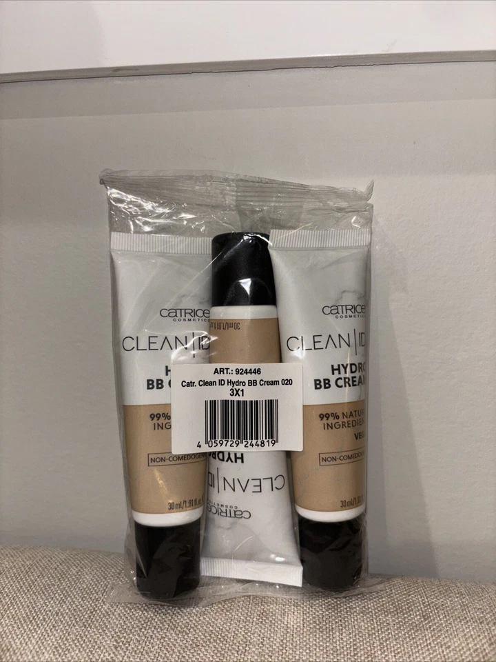 LOTE DE 3 - Catrice Clean ID Hydro BB Cream 99% ingredientes veganos naturais - Imagem 1 de 1