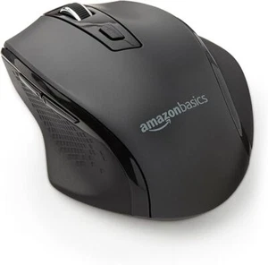 Amazon Basics Ergonomic 2.4 Ghz Wireless Optical PC Mouse, DPI Adjustable, Black - Picture 1 of 4