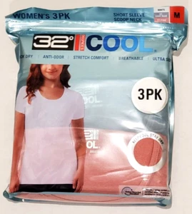 32 Degrees Cool Women's T-shirts 3 Pack Multicolor Quick Dry Size Medium - Picture 1 of 5