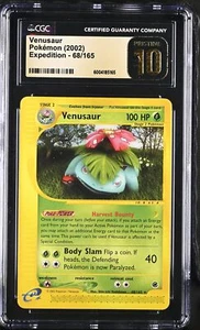 CGC 10 PRISTINE Venusaur 2002 Expedition 68/165 Non Holo Rare Pokemon Card psa - Picture 1 of 2