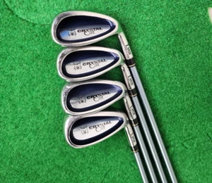 Lynx Crystal Cat Iron / Wedge Set 4 Piece RH 8 9 PW SW Graphite Shafts *Read* - Picture 1 of 20