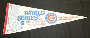Vintage 1984 World Series Chicago Cubs Roster 30x12 Pennant - Picture 1 of 3