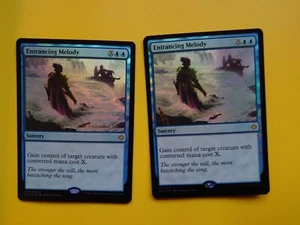 MTG Card.  Entrancing Melody X2 Rare Ixalan Sorcery  Blue Foil as pictures - Picture 1 of 4