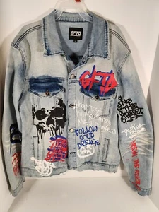 GFTD Los Angeles Giacca Jean in Denim - Foto 1 di 17