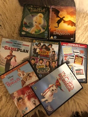 DISNEY DVDS 7  102 DALMATIONS HIGH SCHOOL MUSICAL TINKERBELL *GAMEPLAN PRINCESS - Image 1 of 4