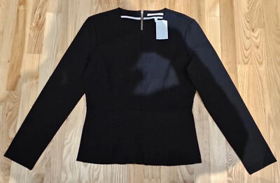 J BRAND Black Exposed Back Zip Top Blouse BNWT - Image 1 of 4
