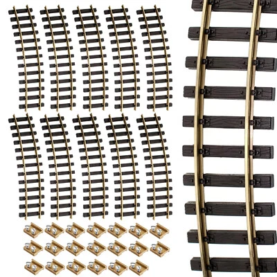 ML-TRAIN 10x Gleise gebogen R 90 cm + Verbinder komp. LGB Piko Spur-G Schienen Gartenbahn