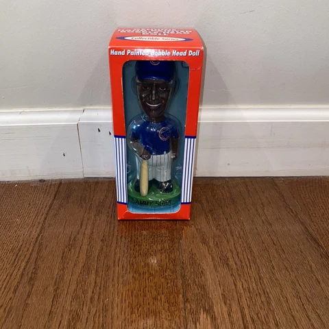 Bobble Dobble Sammy Sosa Chicago Cubs Hand Painted Bobblehead MLB Cubs In Box Cover