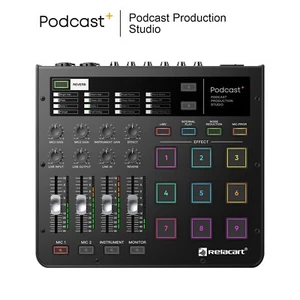 Relacart Podcast+ Audio Mixer Microphone Interface Mixer Podcasting Live Stream - Picture 1 of 7