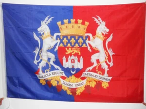 BORDEAUX WAPPEN FLAGGE 2' x 3' für eine Stange - FRANKREICH - STADT BORDEAUX FAHNEN - Bild 1 von 2
